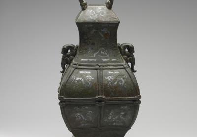 图片[2]-Fang wine vessel with rope-and-knot pattern and silver inlay, Warring States period (475-221 BCE)-China Archive